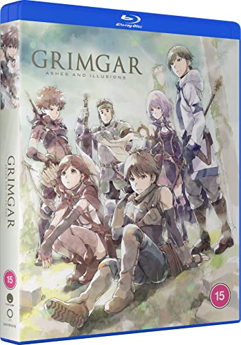 Grimgar: Ashes and Illusions" Blu-ray cover featuring a group of anime characters.