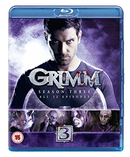 Grimm" Season 3 Blu-ray cover with a man’s face and monster imagery.