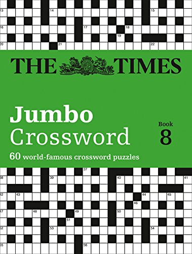 Green cover with "The Times Jumbo Crossword Book 8" and partial puzzle grids.