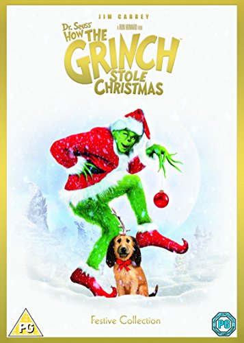 DVD cover for “How the Grinch Stole Christmas” featuring the Grinch and Max.