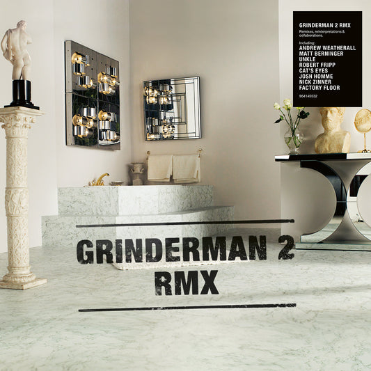 CD cover for Grinderman 2 RMX with a baroque-style interior scene.