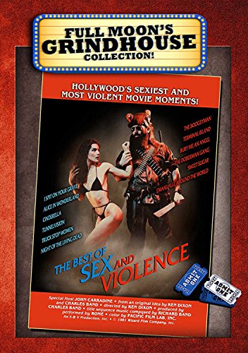 DVD cover for "Grindhouse: Best Of Sex And Violence" with film stills.