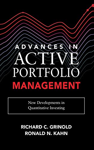 Book cover with abstract lines and text: "Advances in Active Portfolio Management.