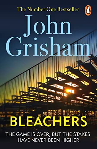 Book cover for "Bleachers" by John Grisham with stadium bleachers.