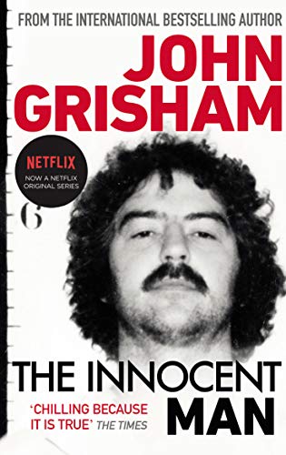 Book cover: portrait of a man with dark curly hair, titled "The Innocent Man.