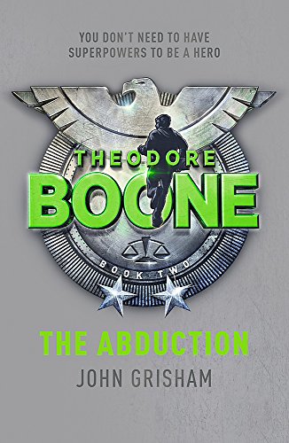 Book cover for The Abduction by John Grisham featuring a metallic eagle crest emblem.