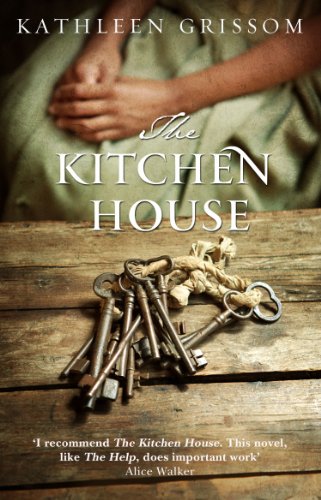 Book cover for "The Kitchen House" with keys and hands visible.