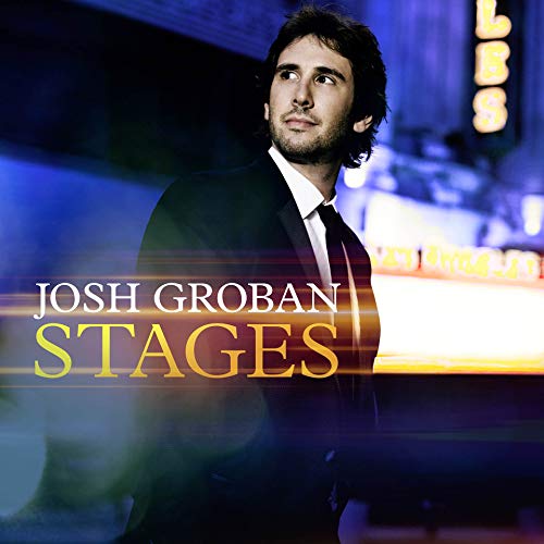 Josh Groban “Stages” album cover featuring a portrait of the singer.
