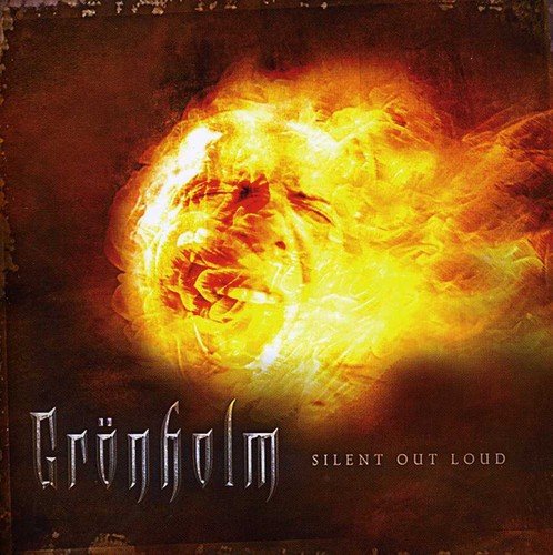 CD cover for Gronholm’s “Silent Out Loud” with fiery, textured portrait.