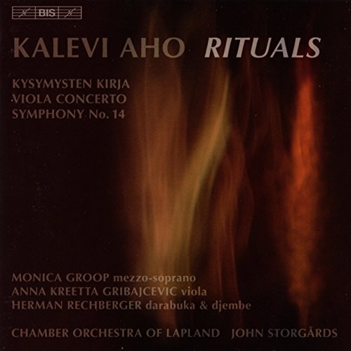 CD cover for Kalevi Aho’s “Rituals” with abstract flame imagery.