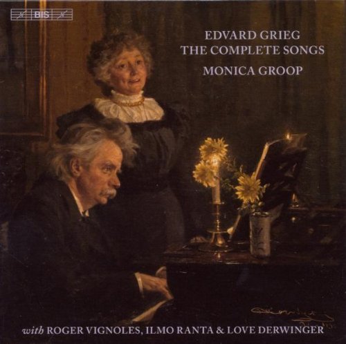 "CD cover featuring a painting of a man playing piano with a woman standing."