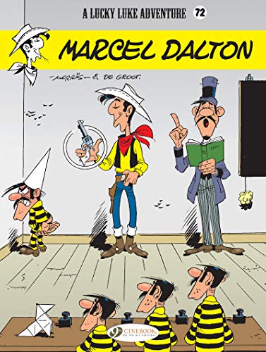 Lucky Luke comic book cover featuring a cowboy and striped prisoners.