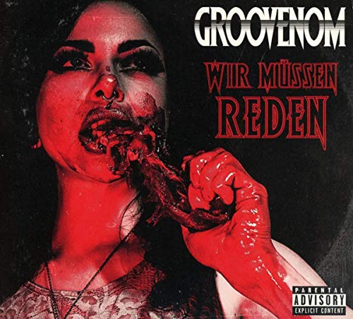 CD cover: Groovenom album with a distressed, close-up portrait of a woman.