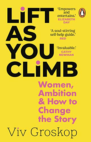 Yellow book cover with bold black and pink text by author Viv Groskop.