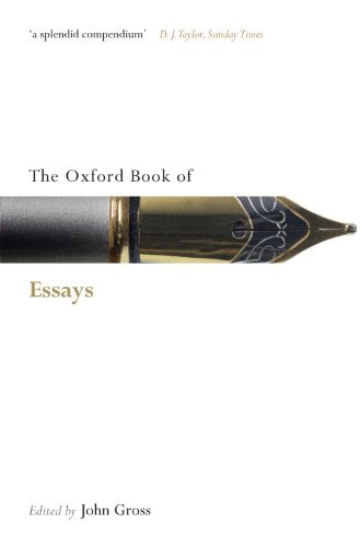 Book cover with a fountain pen, titled "The Oxford Book of Essays".