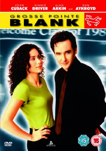DVD cover for "Grosse Pointe Blank" featuring Cusack and Driver.
