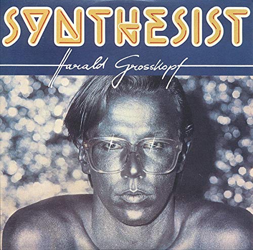 Album cover featuring a person with silver skin and glasses against a bokeh background.
