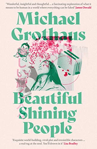 Book cover: abstract portrait with red splashes and bold green title text.