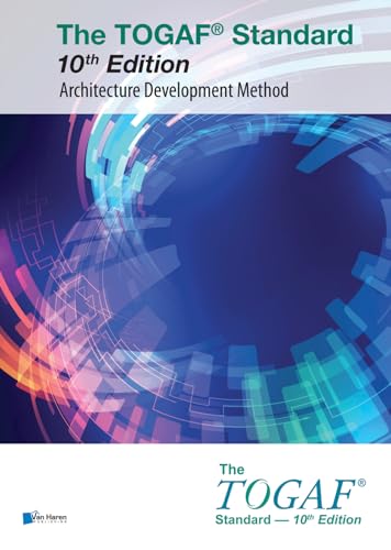 Book cover for "The TOGAF® Standard, 10th Edition" with abstract blue design.