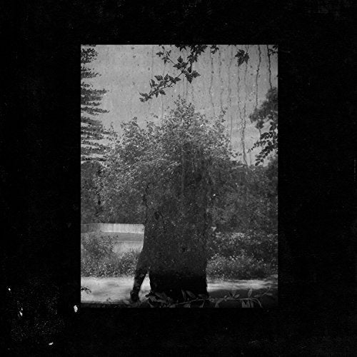 Black and white album cover featuring a person obscured by foliage.