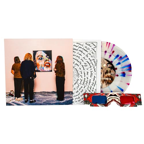 Grouplove "Hello, All!" vinyl record with colorful splatter effect and 3D glasses.