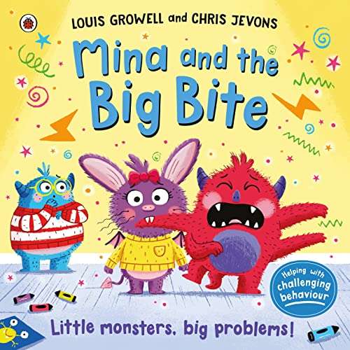 Book cover featuring three colorful monsters, one about to bite.