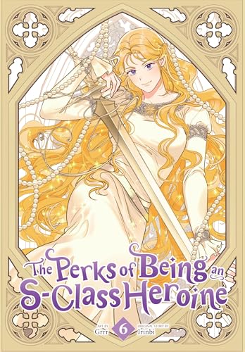 Manga cover featuring a blonde woman with a sword, adorned with pearls.