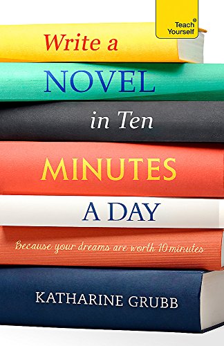 Stack of colorful books titled "Write a Novel in Ten Minutes a Day.