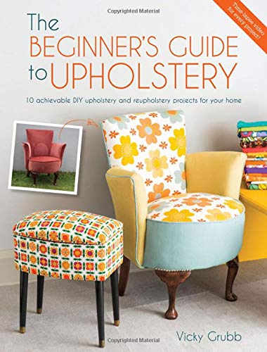 Book cover featuring reupholstered chairs and a footstool with floral fabric.
