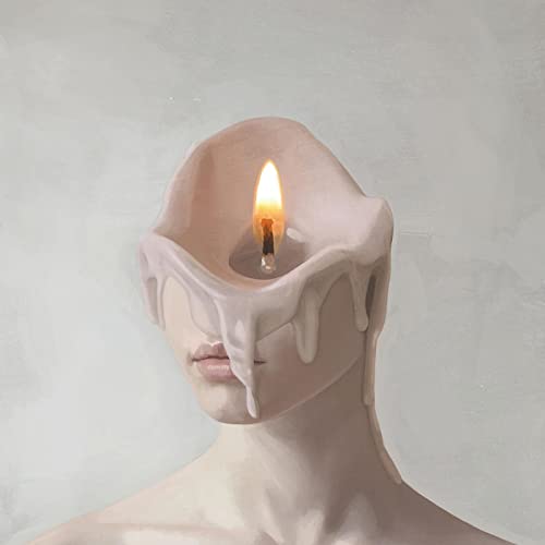 Album cover: a pale face with a burning candle inside the head.
