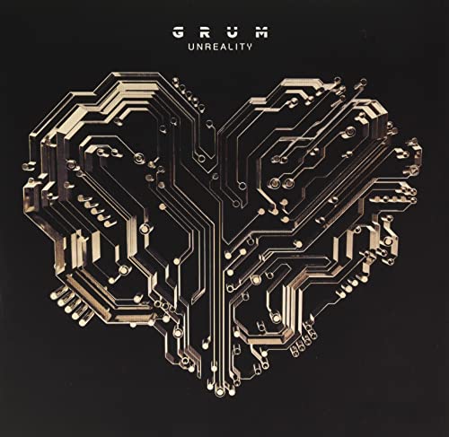 Album cover featuring a heart-shaped circuit board design on a black background.
