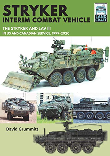 Book cover featuring a green Stryker armored vehicle and smaller vehicle images.
