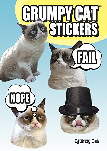 Grumpy Cat sticker book cover featuring the famously frowning feline.