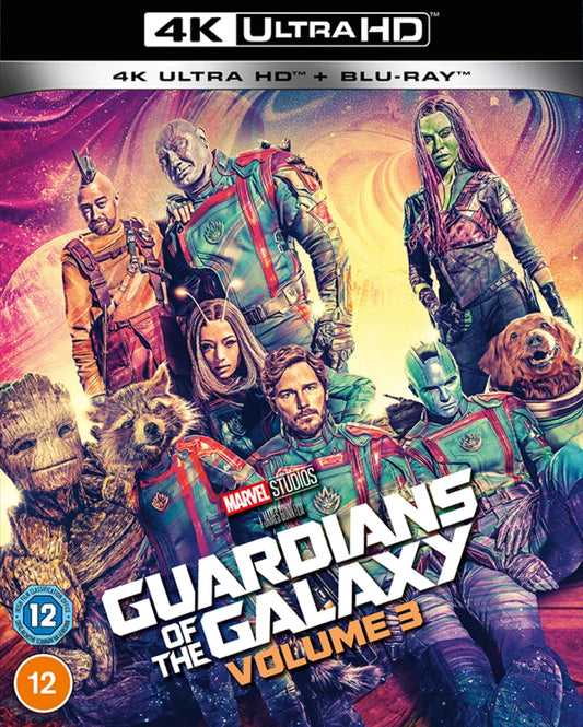 Guardians of the Galaxy Vol. 3 movie poster featuring the main cast members.