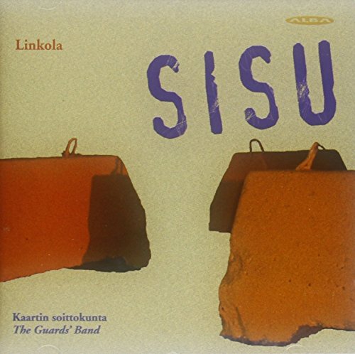 CD cover for “Sisu” by The Guards’ Band, featuring luggage illustration.