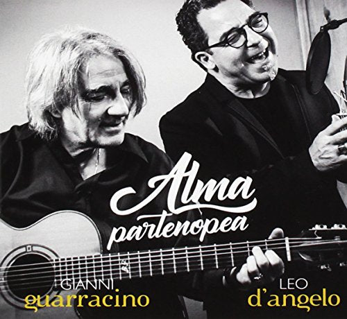 Black and white CD cover featuring two musicians with guitars.