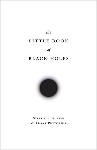 Black cover book, "The Little Book of Black Holes," with a dark circle.