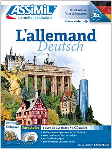 L'Allemand" language learning pack cover with German landmarks and text.