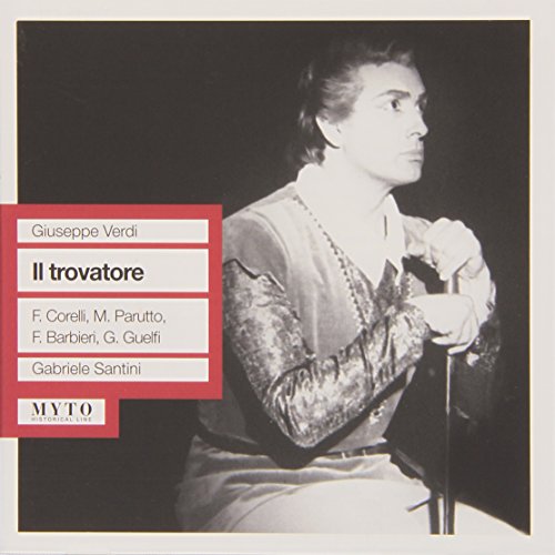 CD cover for Verdi’s “Il Trovatore” opera with a tenor in costume.