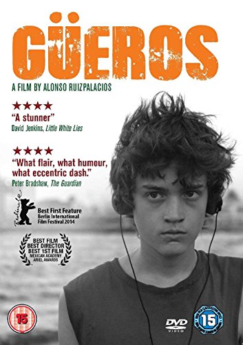 DVD cover for the film Güeros featuring a black and white portrait of a boy.