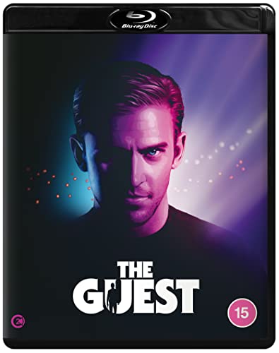Blu-ray case for "The Guest" featuring a man's shadowed face.