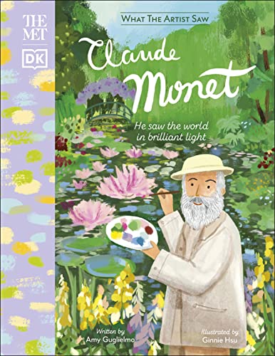Book cover featuring Claude Monet painting water lilies in a garden.