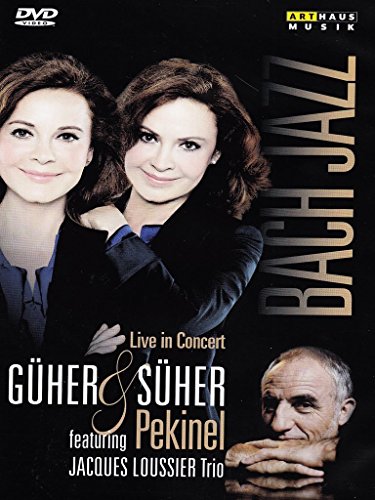 DVD cover featuring two women and a man with text "Bach Jazz Live in Concert".