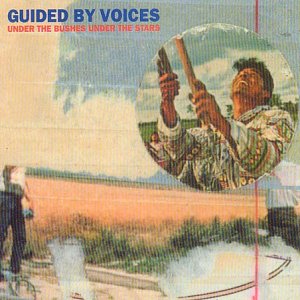 Album cover for Guided By Voices, featuring a man with a rifle.