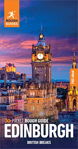 Pocket travel guide cover featuring Edinburgh’s illuminated Scott Monument.