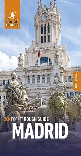 Madrid travel guide cover with image of Cibeles Fountain and cityscape.
