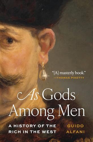 Book cover featuring a portrait of a man and the title “As Gods Among Men.”