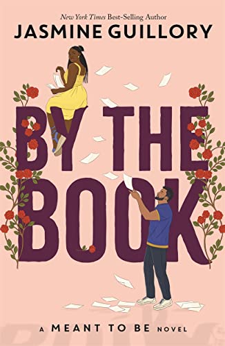 Book cover illustration of a man and woman surrounded by floating papers and roses.