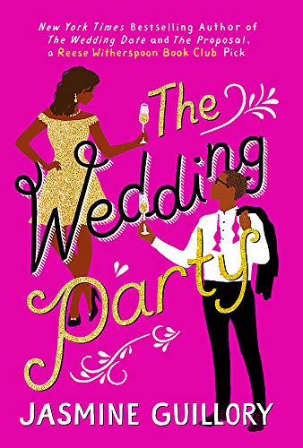 Book cover featuring two figures in formal wear against a bright pink background.