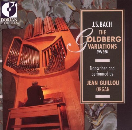 "CD cover featuring a man playing a large organ, with text overlay."